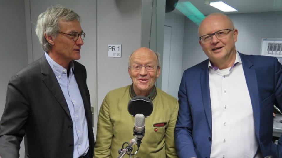 Peter Bertschi, Hans Geiger, Hugo Schittenhelm (v.l.n.r.)