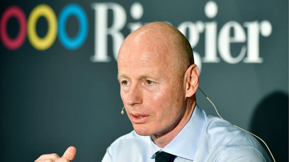Marc Walder, CEO Ringier, an der Bilanzmedienkonferenz in Zürich am 11. April 2018.