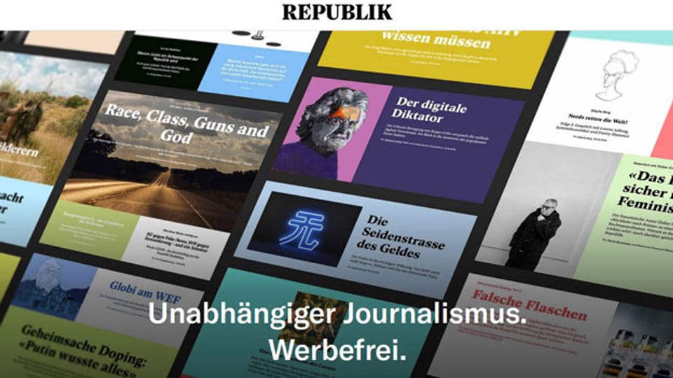 Screenshot der Online-Zeitung «Republik».
