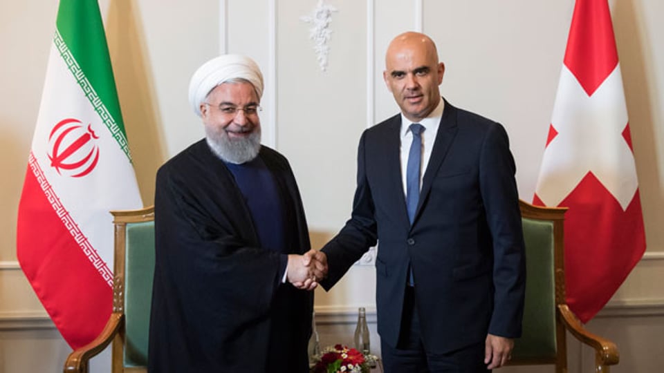 Hassan Rohani, iranischer Präsident und Alain Berset, Bundespräsident.
