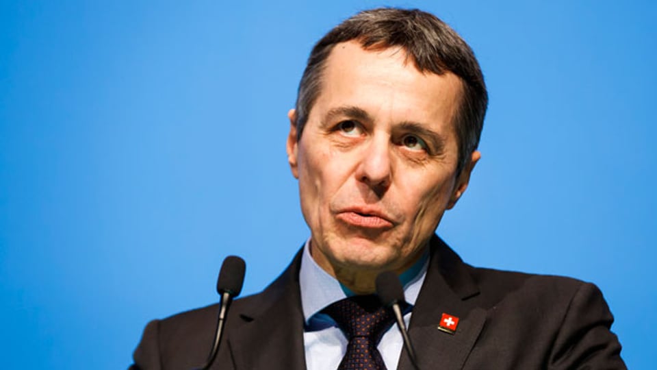 Bundesrat Ignazio Cassis informiert über die Beziehungen der Schweiz mit der EU.