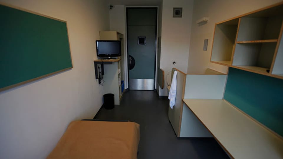 Eine Zelle im ICC-Gefängnis in Den Haag.