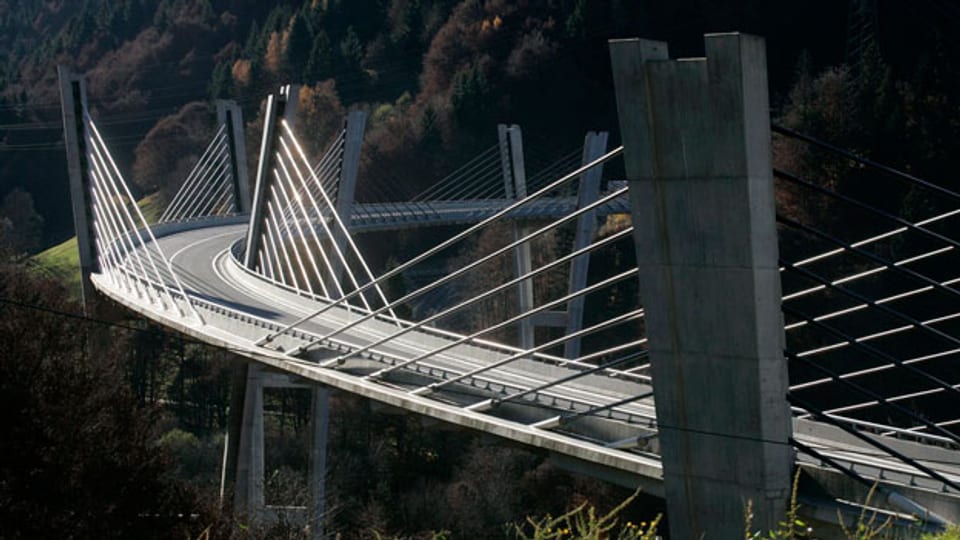 Die 526 Meter lange Sunnibergbrücke des Churer Ingenieurs und Brückenbauers Christian Menn.