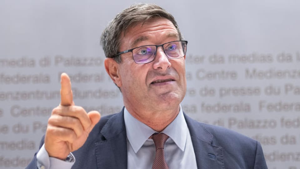 Mauro Dell’Ambrogio, Staatssekretär, spricht an der Medienkonferenz zum Bericht «Beteiligung der Schweiz an den Europäischen Forschungsrahmenprogrammen» am 20. September 2018 in Bern.