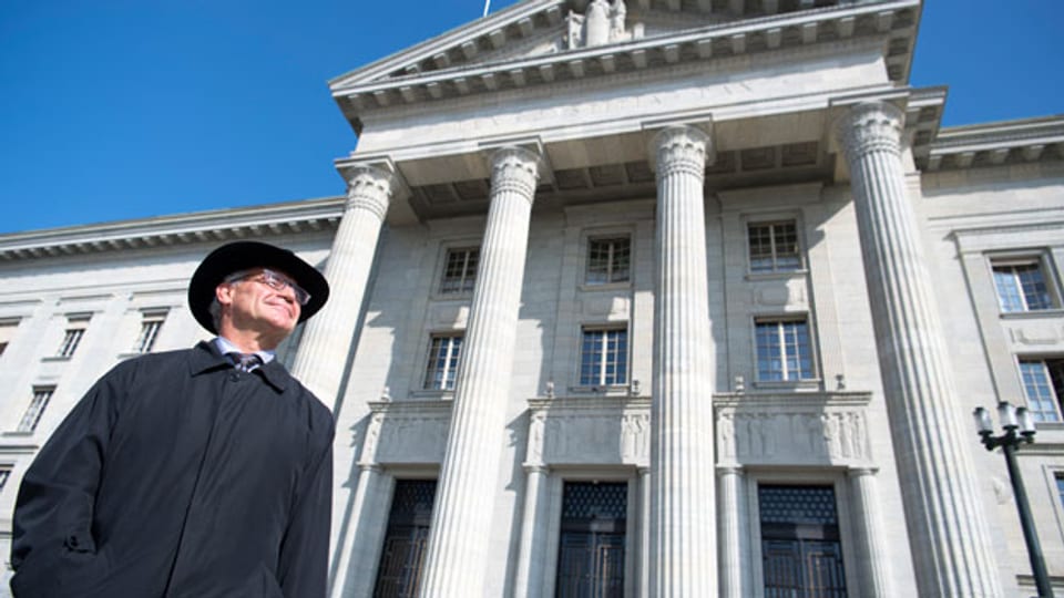 Ex-Banker Rudolf Elmer verlässt das Bundesgericht in Lausanne am 10.10.2018.