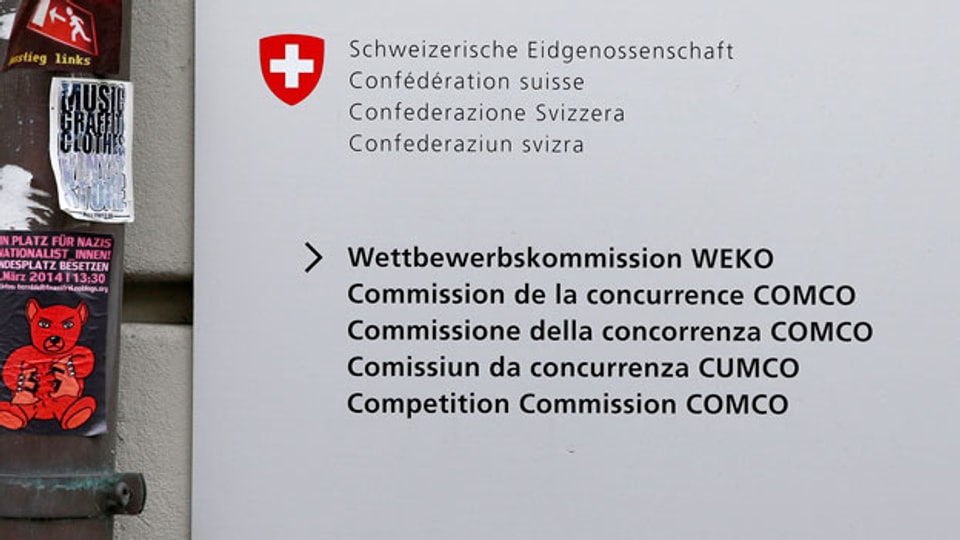 Logo der Wettbewerbskommission in Bern.