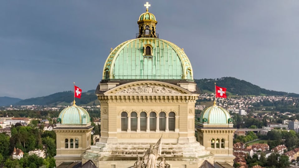 Die Kuppel des Bundeshauses in Bern.