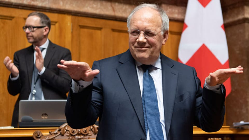 Bundesrat Johann Schneider-Ammann wird im Nationalrat verabschiedet an der Wintersession der Eidgenössischen Räte, am Freitag, 14. Dezember 2018, in Bern.