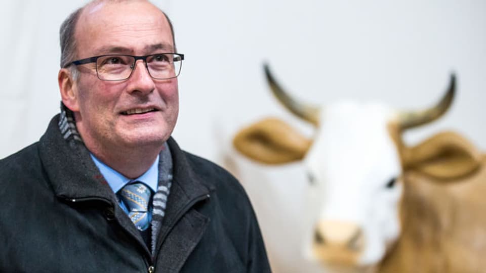Nationalrat Markus Ritter an der Jahresmedienkonferenz «Landwirtschaft - ein wesentlicher Pfeiler der Gesamtwirtschaft» am 3. Januar 2019 in Hergiswil bei Willisau.