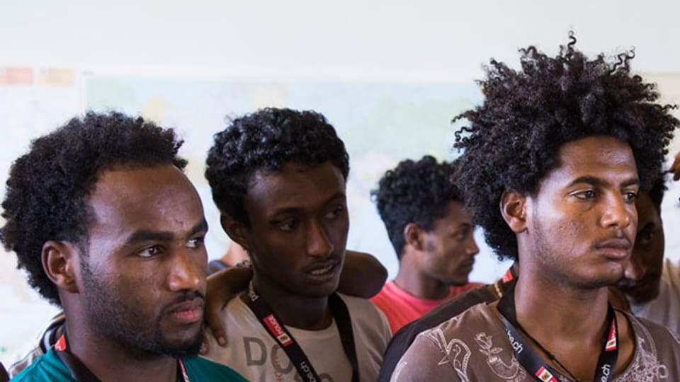 Asylsuchende Eritreer in der Schweiz.