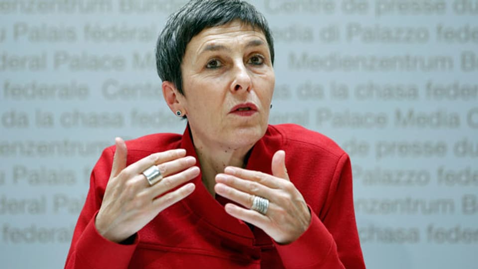 Barbara Gysi, Nationalrätin SP-SG und Vizepräsidentin der SP Schweiz, an einer Medienkonferenz über die Verbilligung der Krankenkassenprämien.