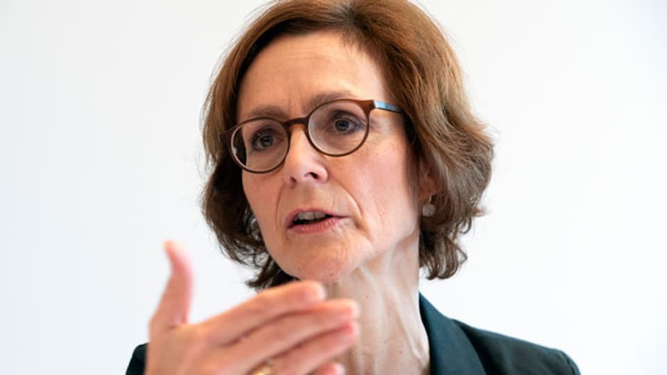 Monika Rühl, Vorsitzende der Geschäftsleitung economiesuisse, an der Jahresmedienkonferenz am 31. Januar 2019 in Bern.