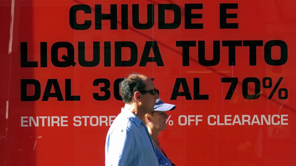 Italien schlittert wieder in die Rezession.