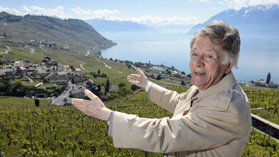 Der Ökologe Franz Weber in den Weinbergen von Lavaux und am Genfer See.