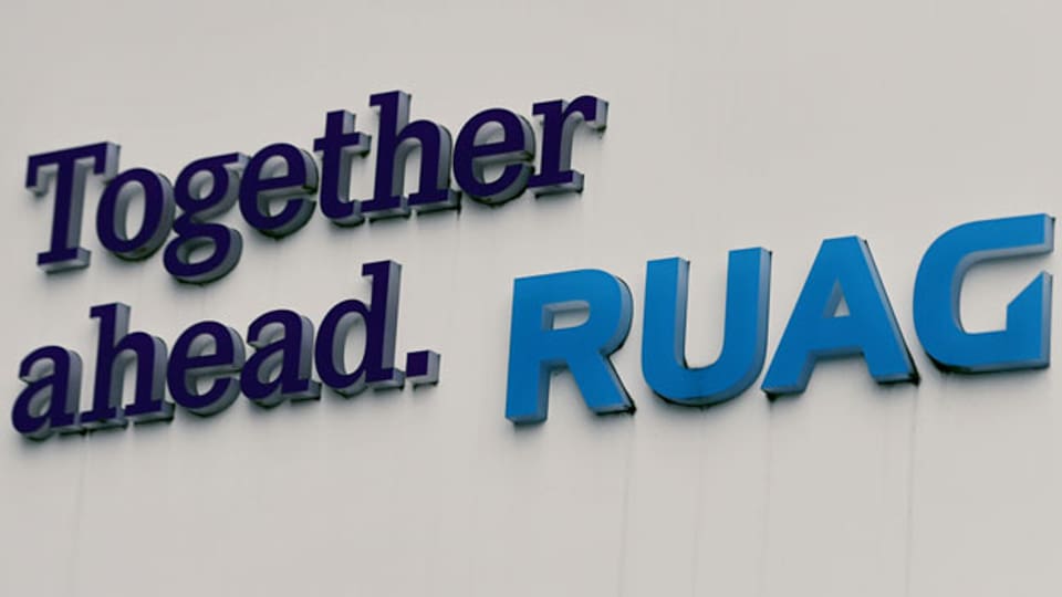 Das Logo des Rüstungskonzerns Ruag.