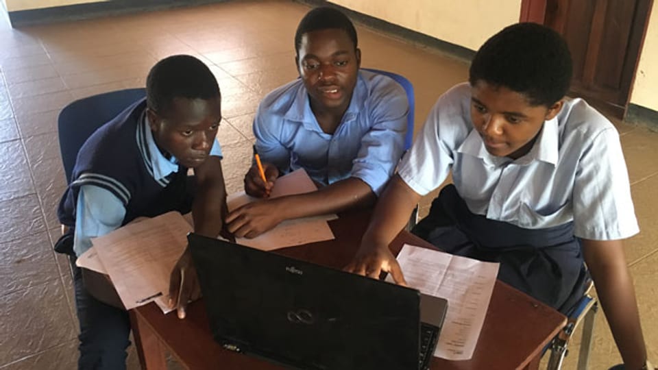Schüler der Zipatso Academy in Salima, Malawi. Verein Bildungsprojekt Martin Schär.