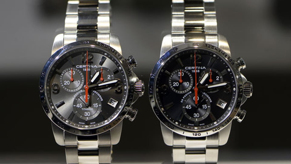 Symbolbild. Uhren der Marke Certina, welche an der Baselworld ausgestellt wurden.