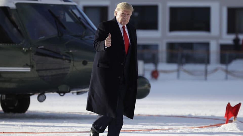 US-Präsident Donald Trump trifft am 21. Januar am WEF in Davos ein.