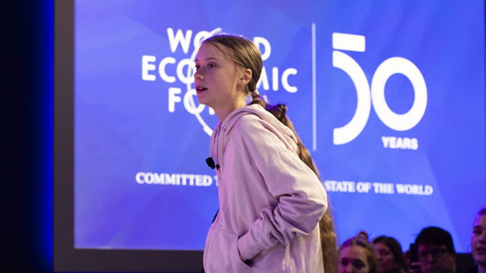 Die junge Klimaaktivistin Greta Thunberg am WEF in Davons am 21. Januar 2020.