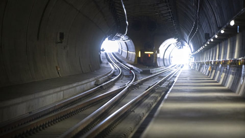 Der NEAT-Tunnel bei Ceneri im Tessin.