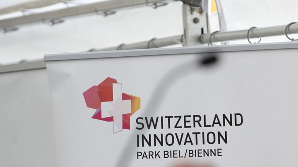 Logo des Swiss Innovation Park in Biel.