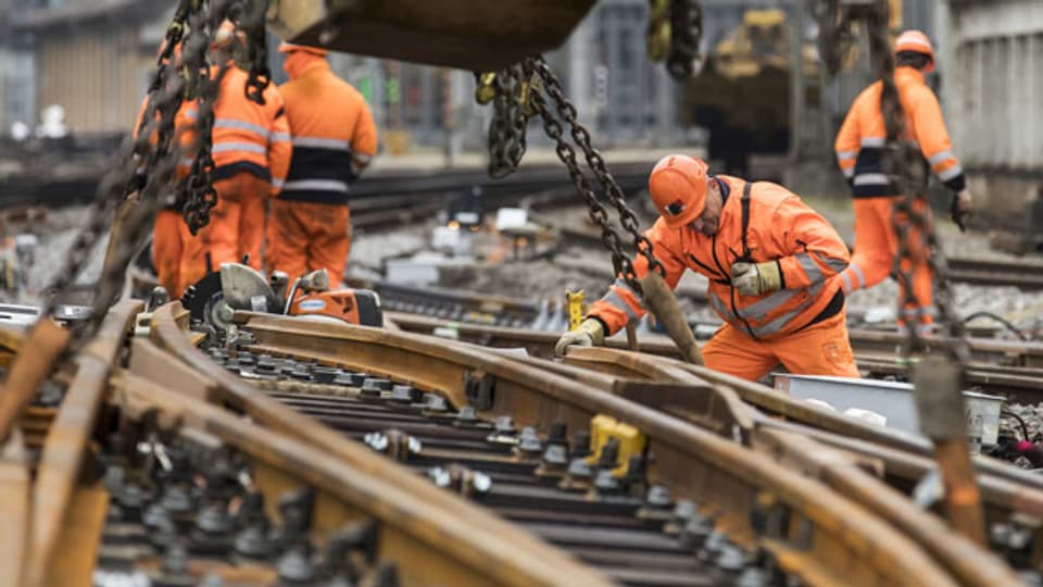 Eine Baustelle der SBB.