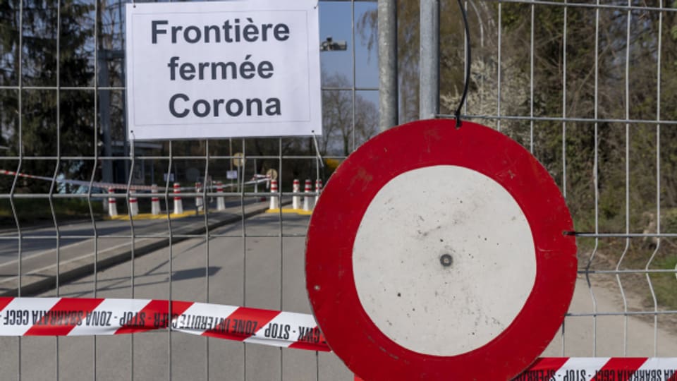 Gesperrter Übergang an der Grenz zu Frankreich