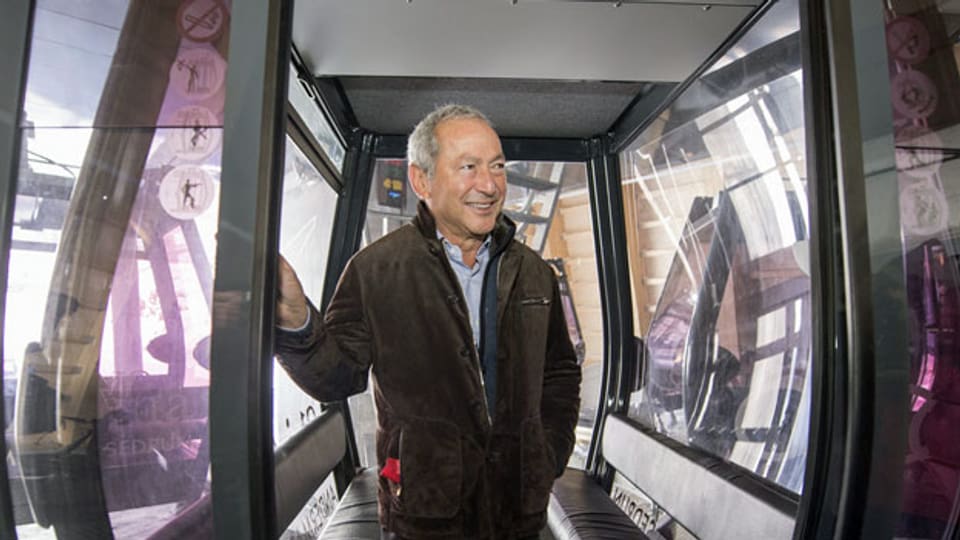 Der ägyptische Investor Samih Sawiris, anläßlich der offiziellen Eröffnung zur Fertigstellung der Ski Arena Andermatt im Dezember 2018.
