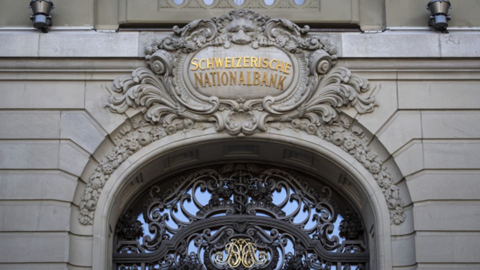 Der Eingang zur Nationalbank in Bern.