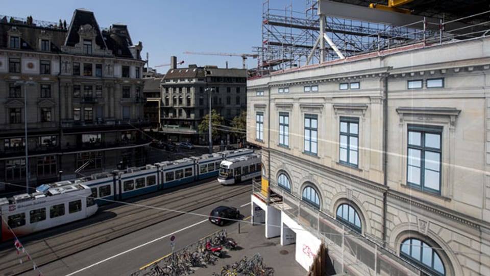 Bauarbeiten am Südtrakt des Hauptbahnhofs Zürich.