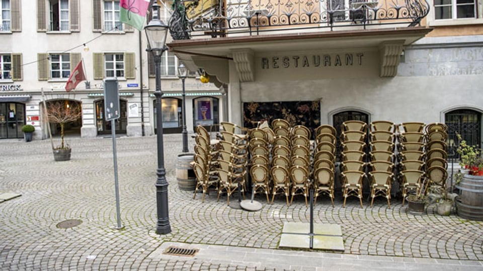 Geschlossenes Restaurant in Luzern. Symbolbild.