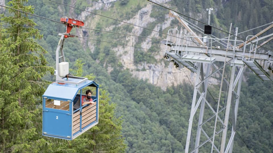 Eine Kleinstseilbahn im Kanton Uri.