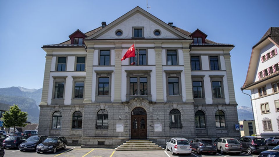 Das Hauptgebäude der Kantonspolizei in Schwyz.