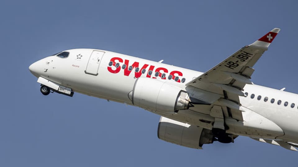 Ein Flugzeug der Fluggesellschaft Swiss.