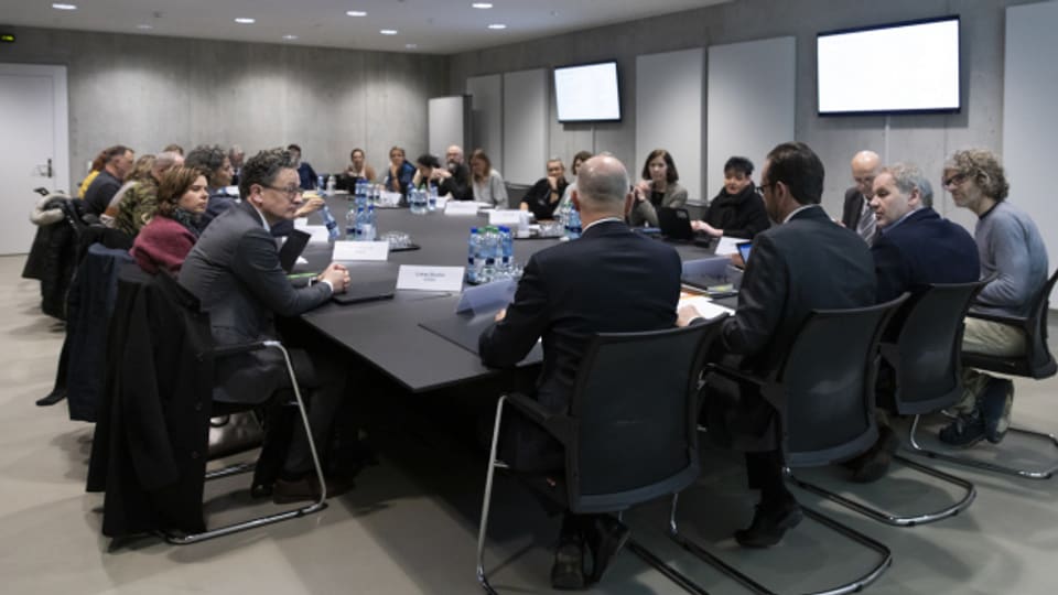 Treffen der Covid-Taskforce des Bundes mit Bundesrat Alain Berset im Februar 2020 in Bern.