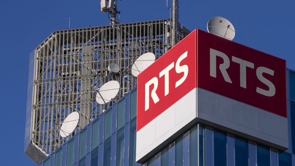 Das Logo des Westschweizer Radio und Fernsehen RTS.