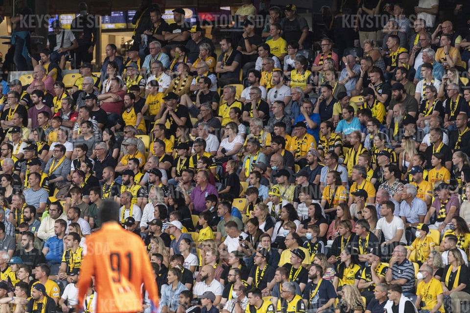 Ein Fussballspiel der Berner Young Boys am 10. August 2021, bei dem Zertifikats-Pflicht bestand.