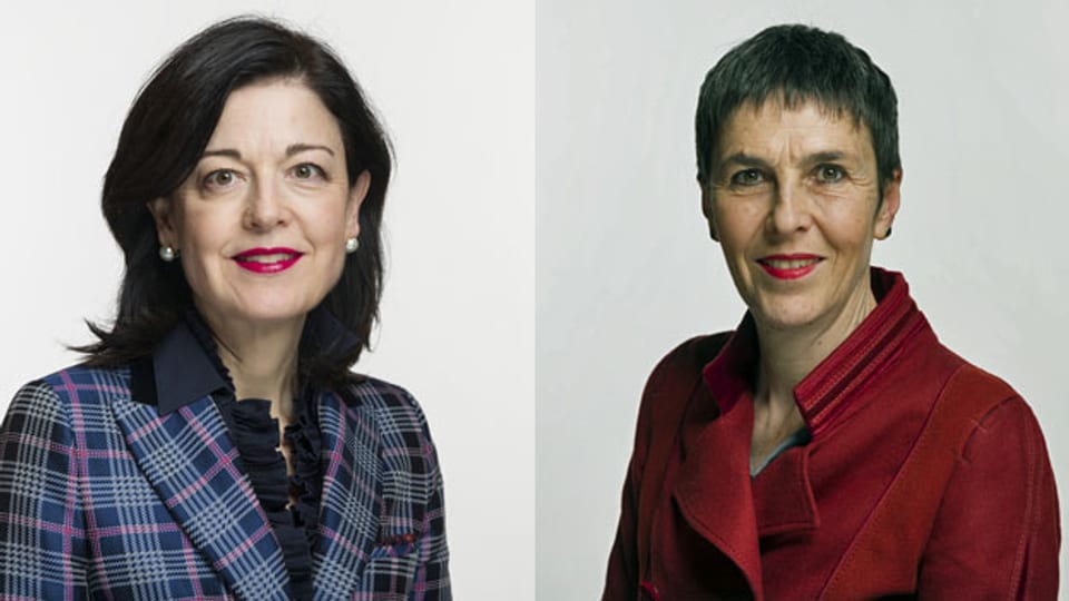 Regine Sauter, Nationalrätin FDP-ZH (li.) und Barbara Gysi, Nationalrätin SP-SG.