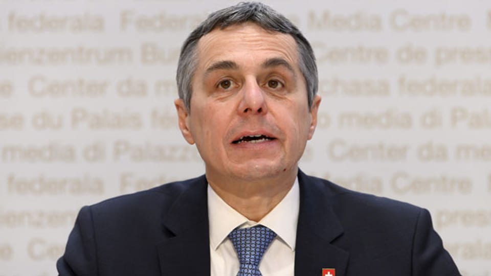 Bundespräsident Ignazio Cassis an der gestrigen Medienkonferenz.