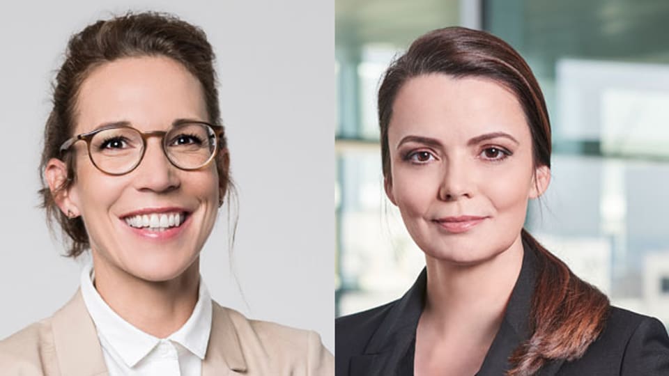 Nicole Niedermann, Gender-Expertin der Universität St. Gallen (links) und Silvia Schweickart, Chefin von Novartis Pharma Schweiz.
