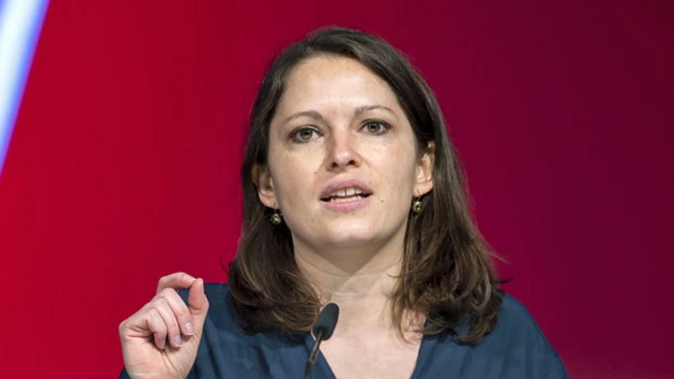  Mattea Meyer, Co-Präsidentin der SP Schweiz, an der SP-Versammlung im Februar 2022.