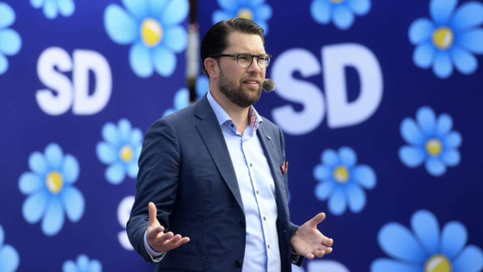 Die rechtspopulistischen Schwedendemokraten mit Parteichef Jimmie Akesson könnten in Schweden bald mitregieren.