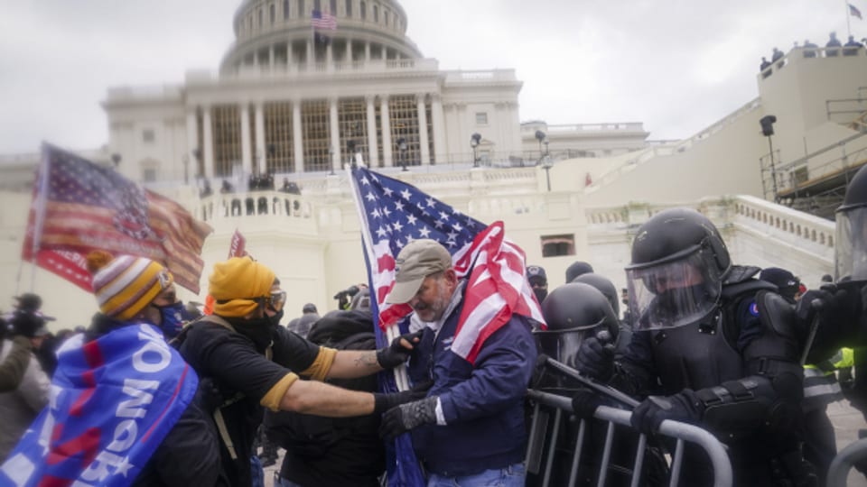 Trump-Supporter beim Sturm aufs Kapitol am 6. Januar 2021.