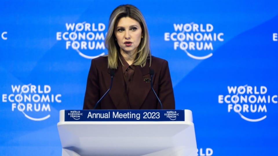 Die ukrainische First-Lady Olena Selenska ist derzeit Gast am WEF in Davos.
