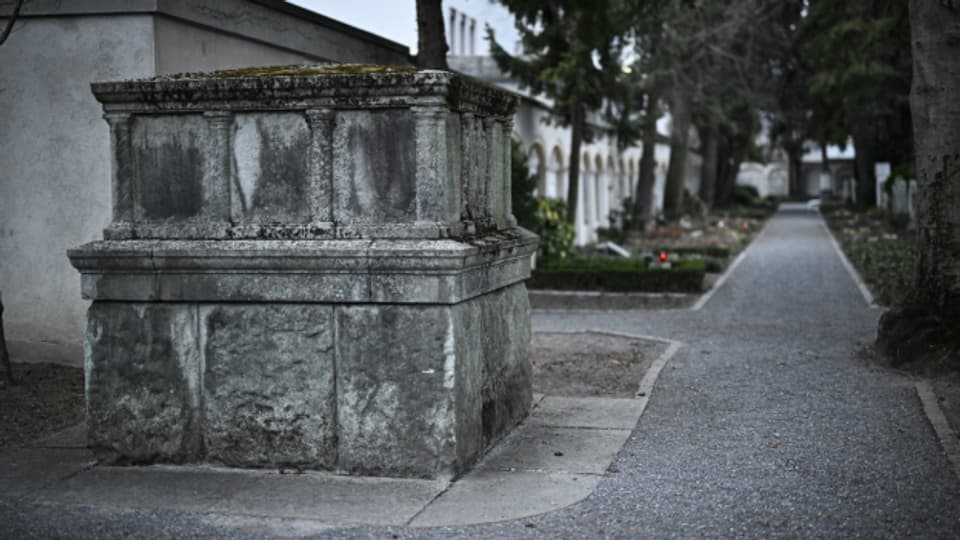 Das von Nationalsozialisten im Jahr 1938 errichtete Soldaten-Denkmal auf dem Friedhof Daleu in Chur.