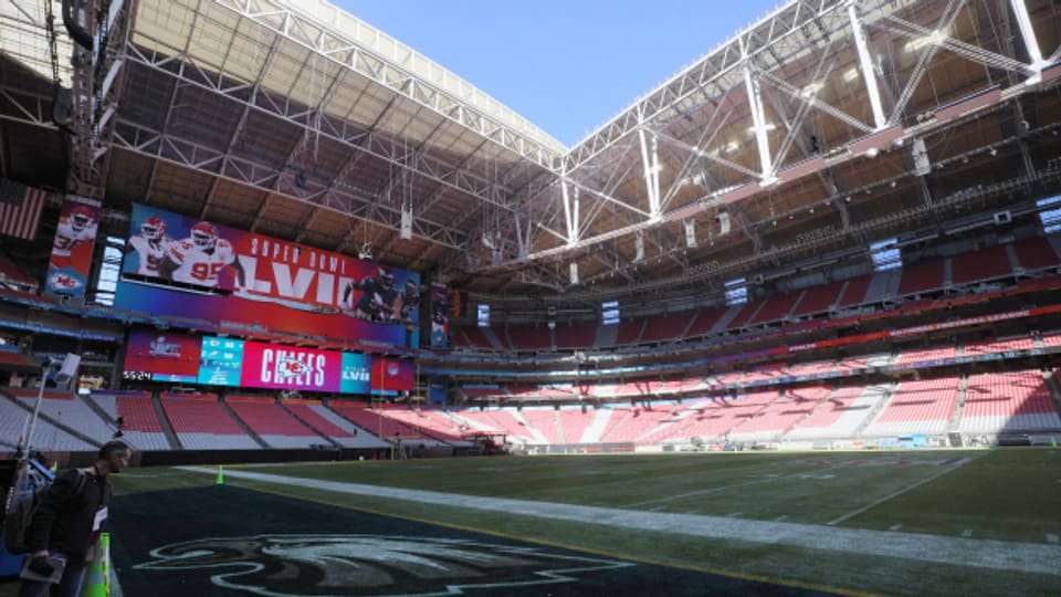 Das Stadion in Glendale im US-Bundesstaat Arizona, wo dieses Jahr der Super Bowl ausgetragen wird.