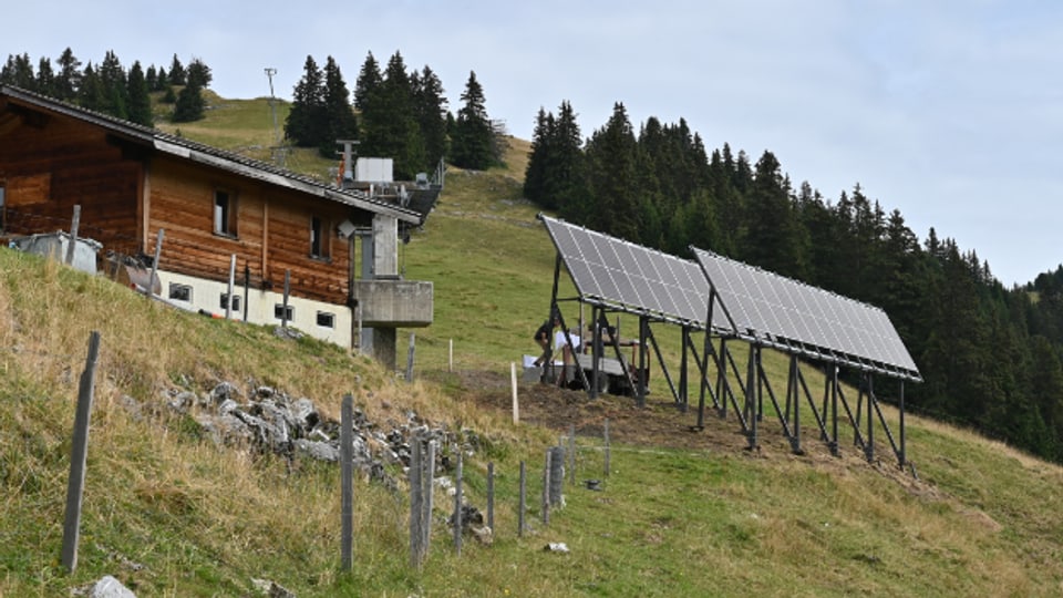 Pilotanlage SolSarine im Berner Oberland.