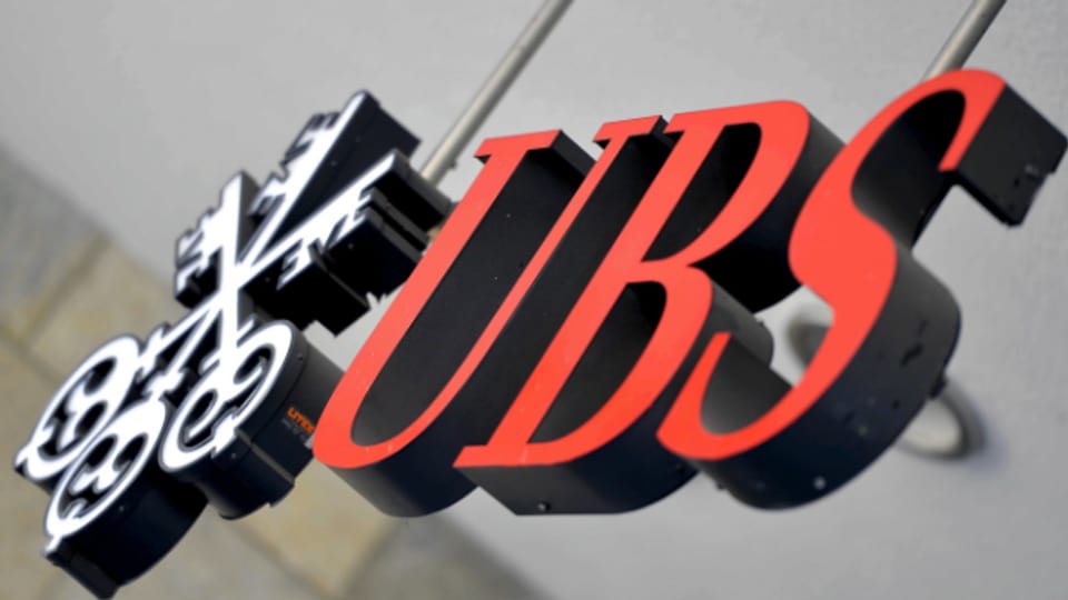 Das Logo der UBS am Hauptsitz am Paradeplatz in Zürich.