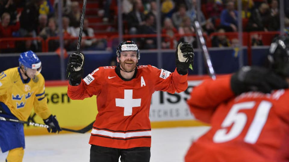 Die Schweizer Nati an der Eishockey WM in Schweden.