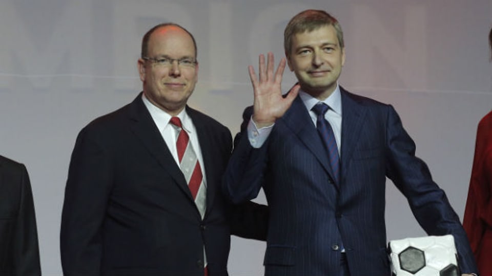 Prinz Albert (links) und Dimitri Rybolowlew, Präsident der AS Monaco